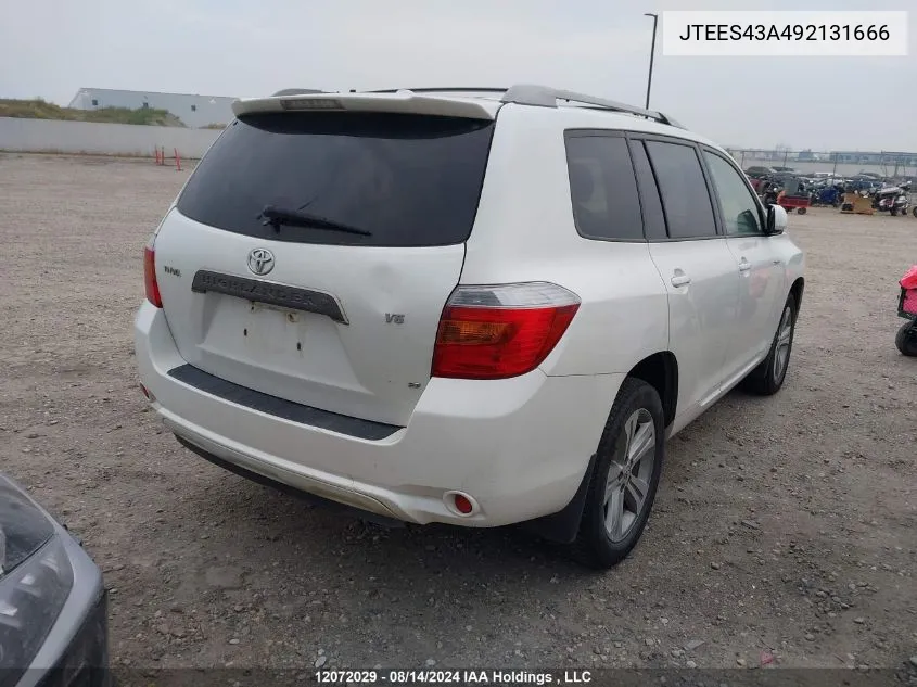 JTEES43A492131666 2009 Toyota Highlander Sport