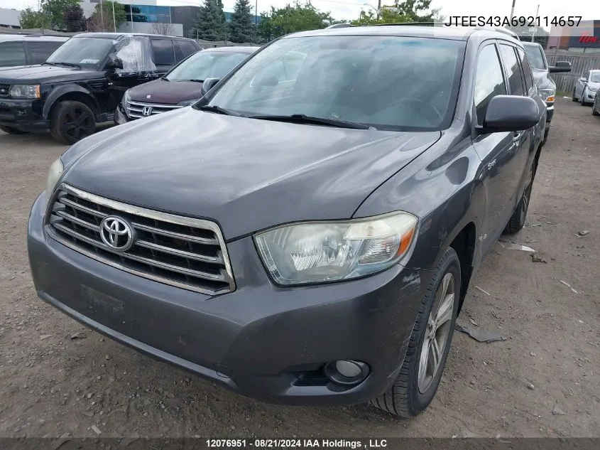 JTEES43A692114657 2009 Toyota Highlander Sport