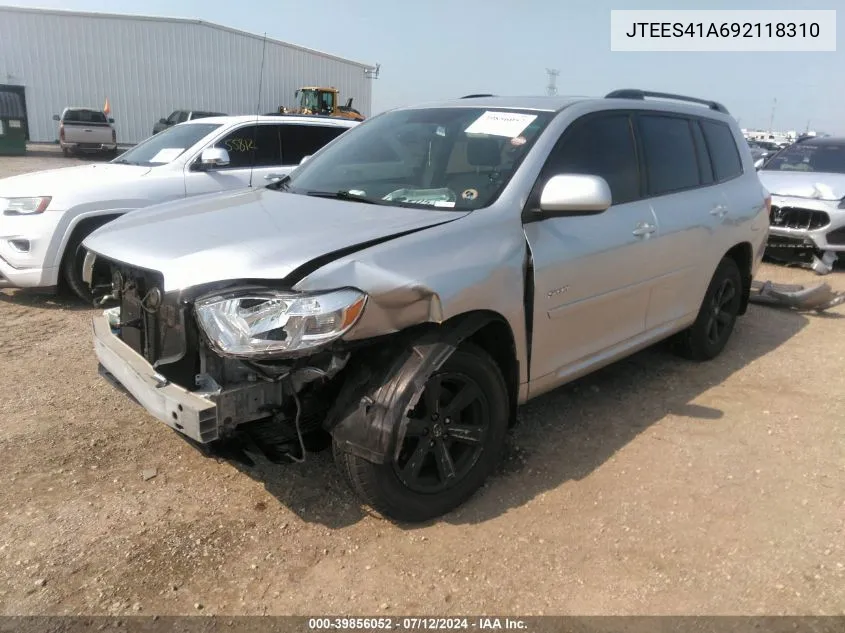 JTEES41A692118310 2009 Toyota Highlander