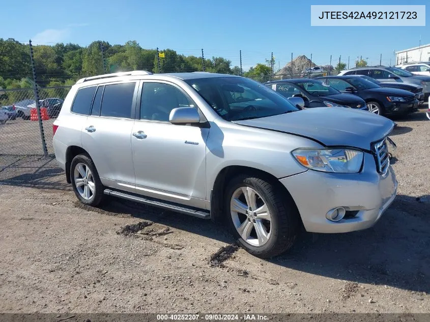 2009 Toyota Highlander Limited VIN: JTEES42A492121723 Lot: 40252207