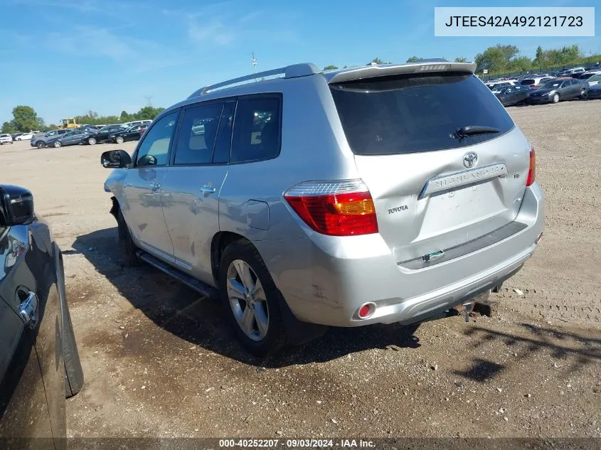 2009 Toyota Highlander Limited VIN: JTEES42A492121723 Lot: 40252207