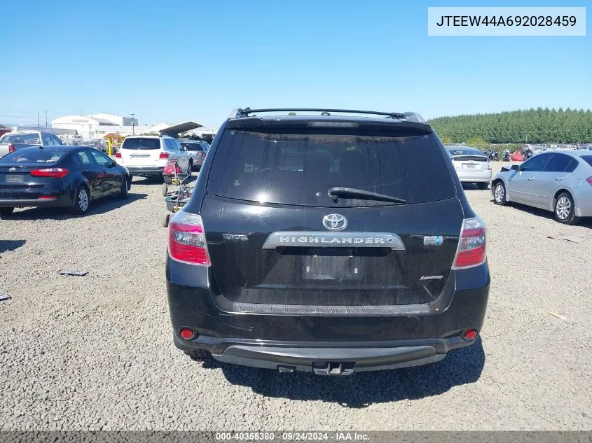 2009 Toyota Highlander Hybrid Limited VIN: JTEEW44A692028459 Lot: 40355380