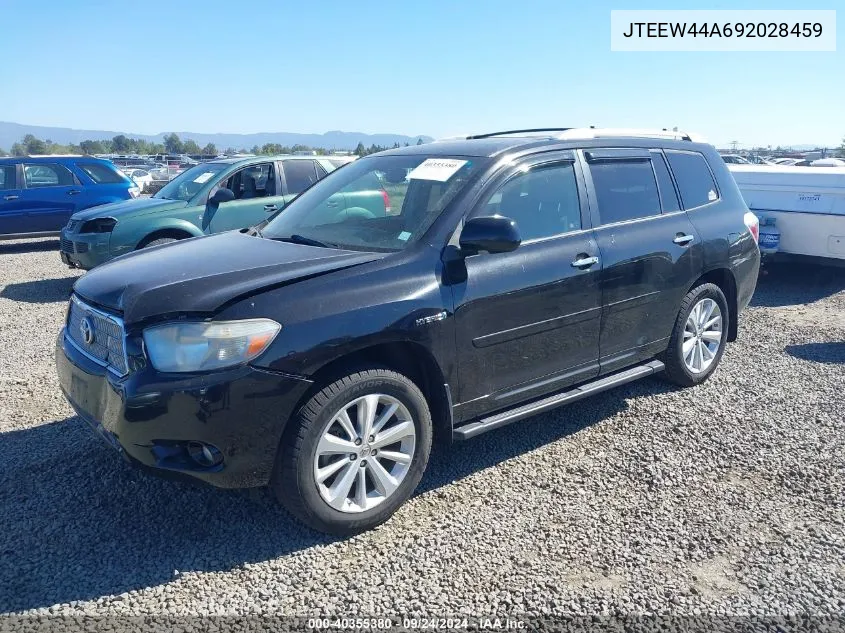 2009 Toyota Highlander Hybrid Limited VIN: JTEEW44A692028459 Lot: 40355380