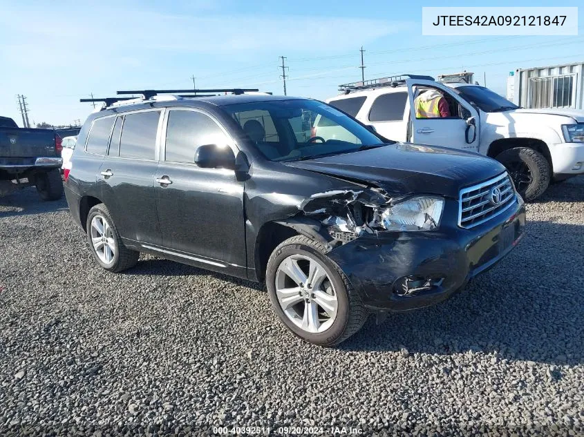 2009 Toyota Highlander Limited VIN: JTEES42A092121847 Lot: 40392511