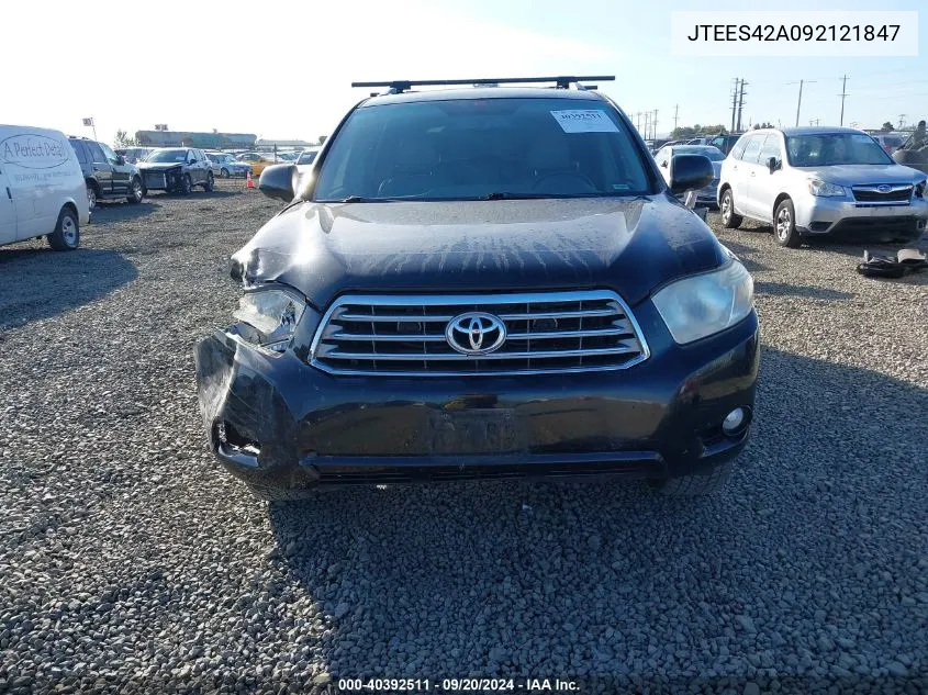 2009 Toyota Highlander Limited VIN: JTEES42A092121847 Lot: 40392511