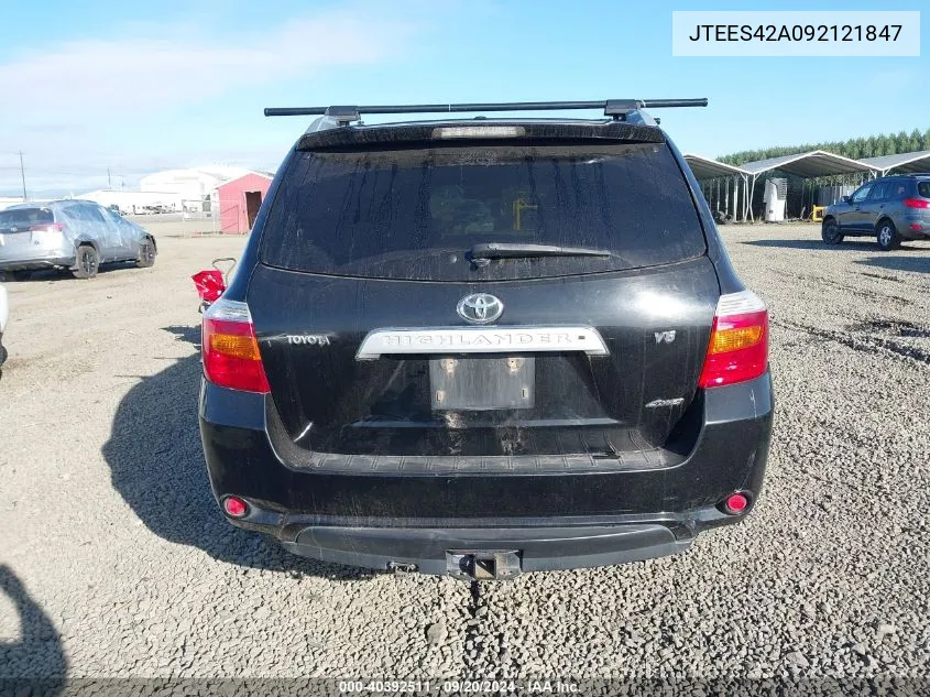 2009 Toyota Highlander Limited VIN: JTEES42A092121847 Lot: 40392511