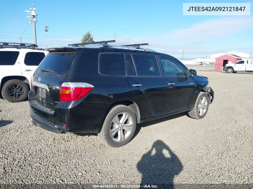 2009 Toyota Highlander Limited VIN: JTEES42A092121847 Lot: 40392511