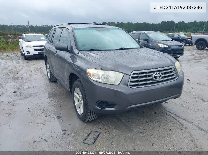 JTEDS41A192087236 2009 Toyota Highlander