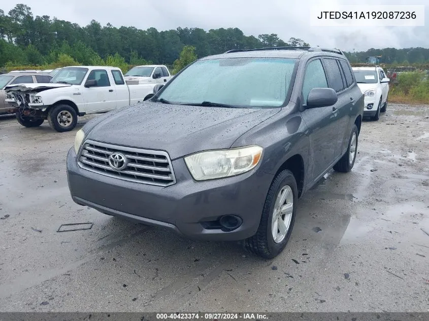 JTEDS41A192087236 2009 Toyota Highlander