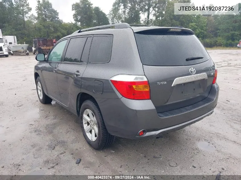 JTEDS41A192087236 2009 Toyota Highlander