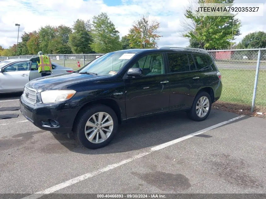 JTEEW41A792035327 2009 Toyota Highlander Hybrid