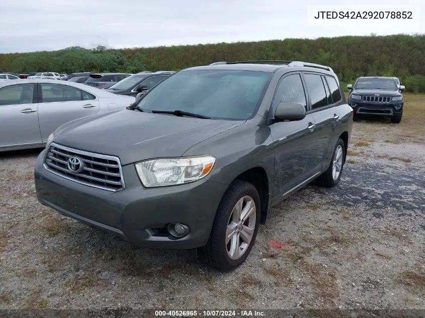 2009 Toyota Highlander Limited VIN: JTEDS42A292078852 Lot: 40526965