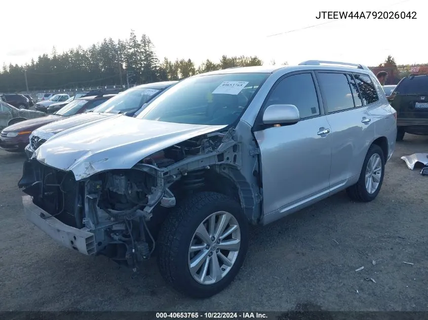 2009 Toyota Highlander Hybrid Limited VIN: JTEEW44A792026042 Lot: 40653765