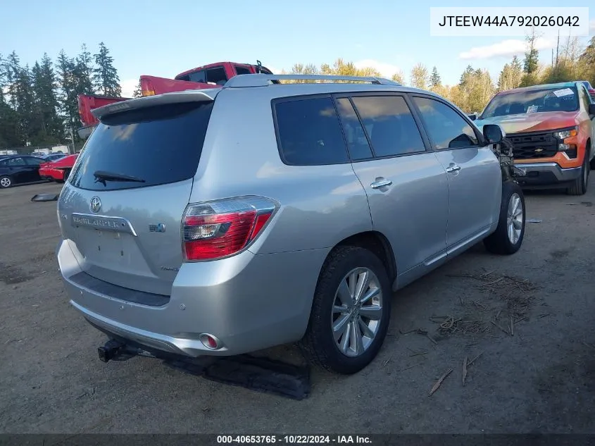 2009 Toyota Highlander Hybrid Limited VIN: JTEEW44A792026042 Lot: 40653765