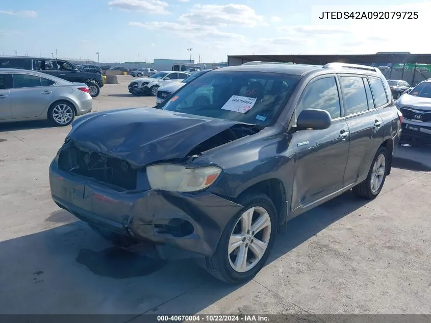 2009 Toyota Highlander Limited VIN: JTEDS42A092079725 Lot: 40670004