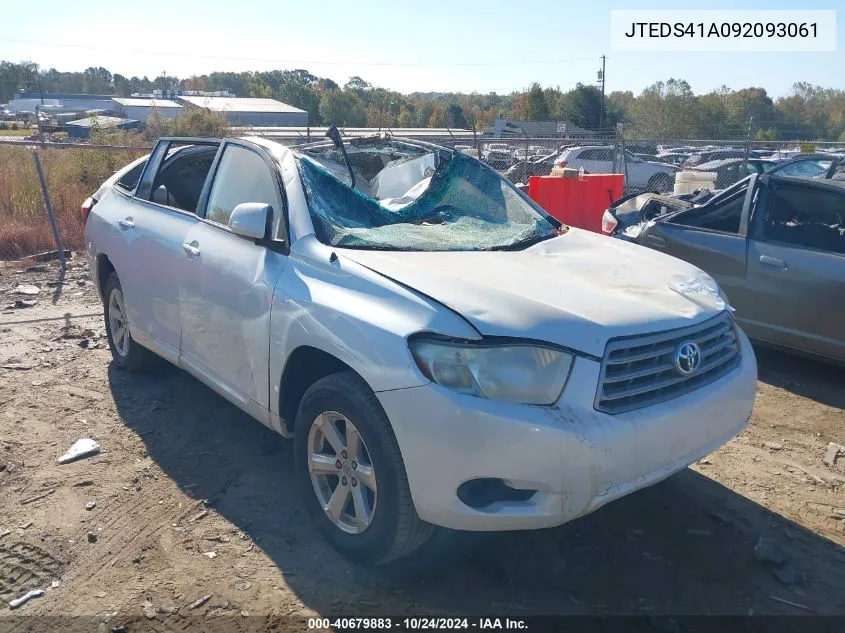 2009 Toyota Highlander VIN: JTEDS41A092093061 Lot: 40679883