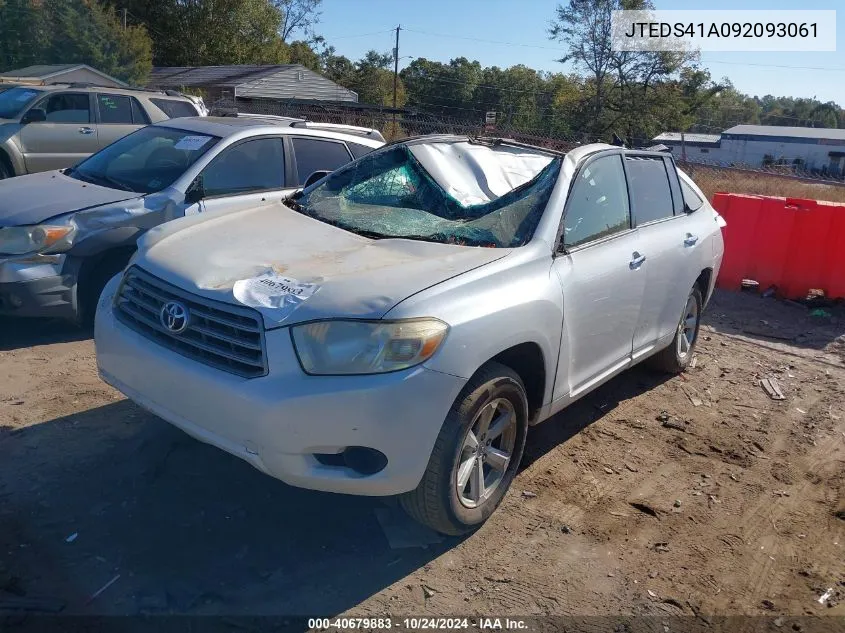 2009 Toyota Highlander VIN: JTEDS41A092093061 Lot: 40679883