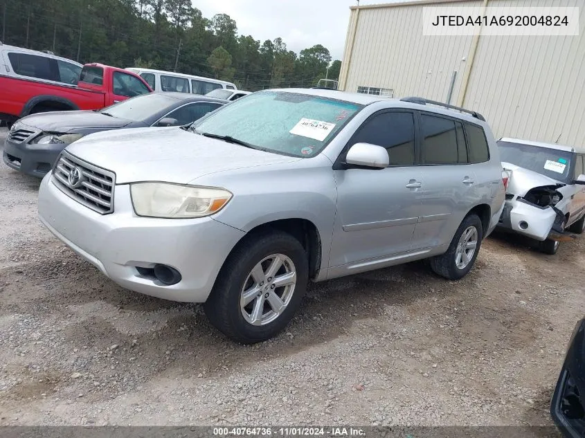 JTEDA41A692004824 2009 Toyota Highlander