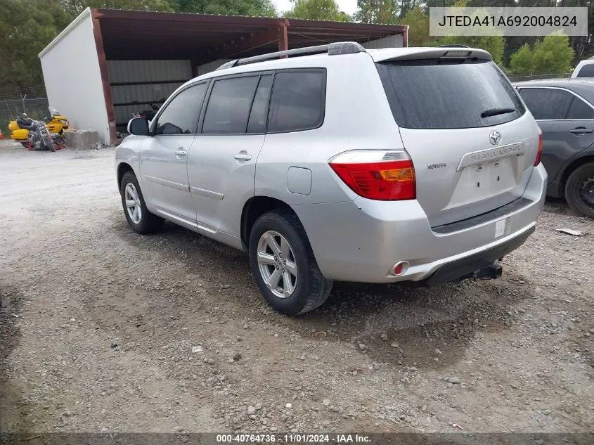 JTEDA41A692004824 2009 Toyota Highlander