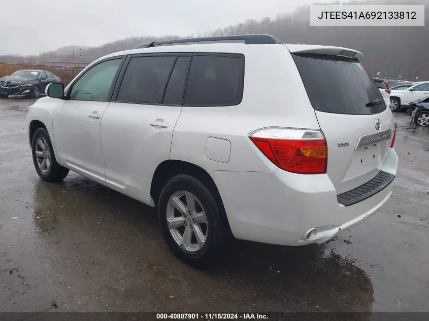 2009 Toyota Highlander VIN: JTEES41A692133812 Lot: 40807901