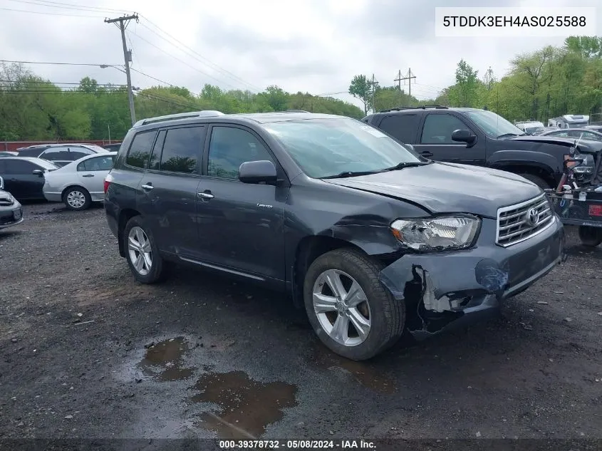 5TDDK3EH4AS025588 2010 Toyota Highlander Limited V6