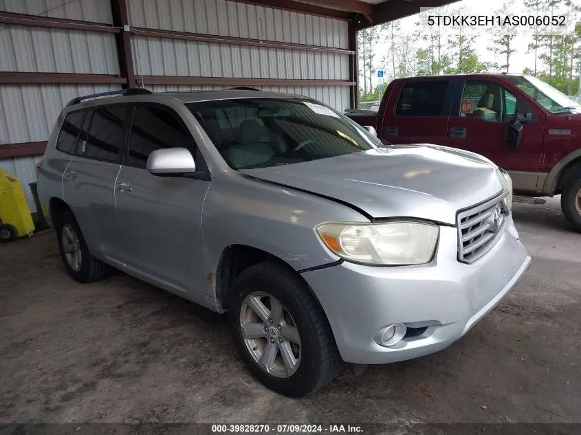 2010 Toyota Highlander Se V6 VIN: 5TDKK3EH1AS006052 Lot: 39828270