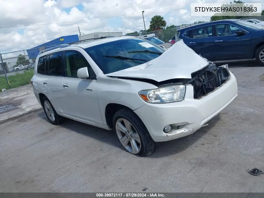 2010 Toyota Highlander Limited VIN: 5TDYK3EH9AS018363 Lot: 39972117