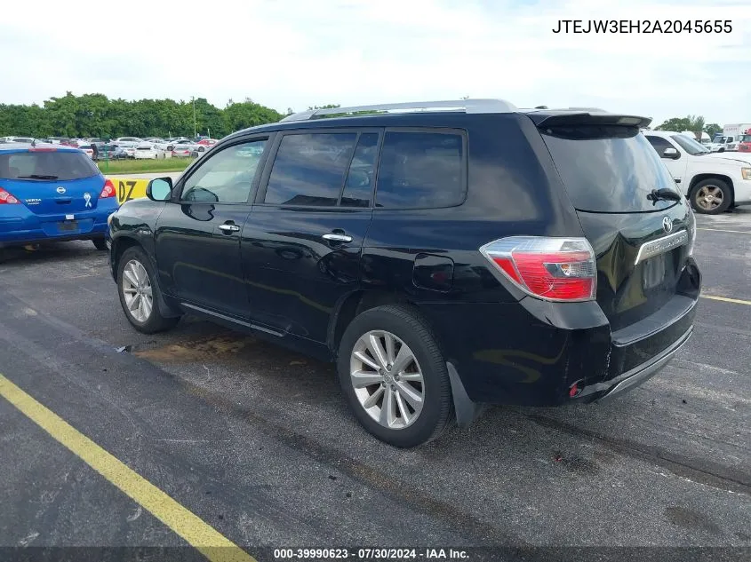 2010 Toyota Highlander Hybrid Limited V6 VIN: JTEJW3EH2A2045655 Lot: 39990623