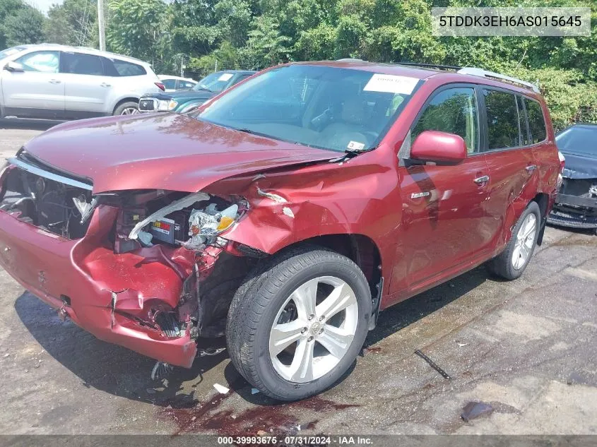 2010 Toyota Highlander Limited V6 VIN: 5TDDK3EH6AS015645 Lot: 39993675