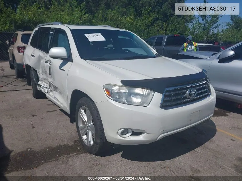 2010 Toyota Highlander Limited V6 VIN: 5TDDK3EH1AS030117 Lot: 40020267