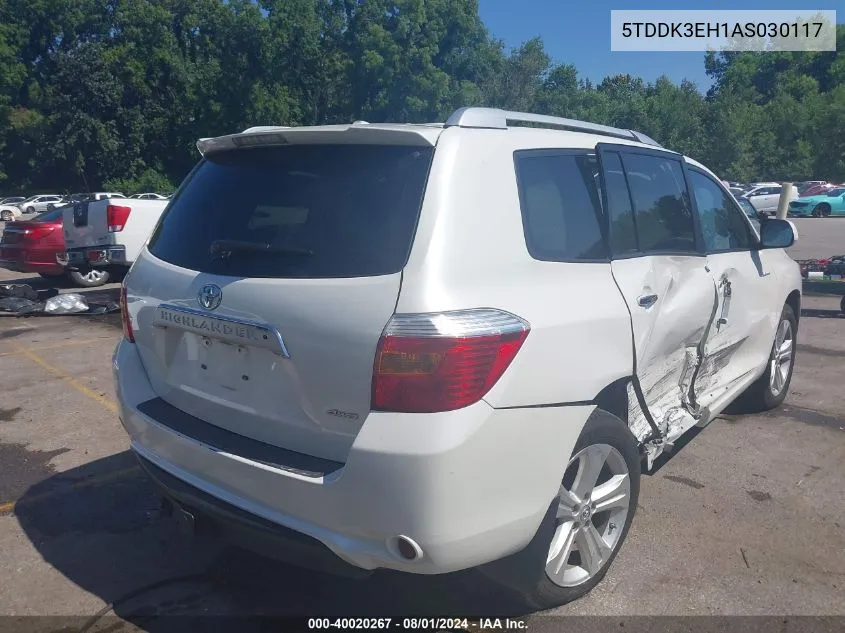 2010 Toyota Highlander Limited V6 VIN: 5TDDK3EH1AS030117 Lot: 40020267