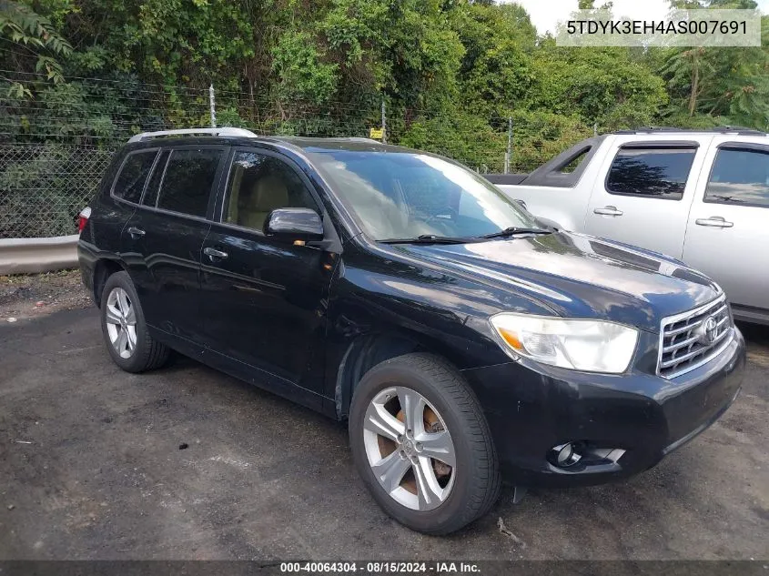 5TDYK3EH4AS007691 2010 Toyota Highlander Limited V6