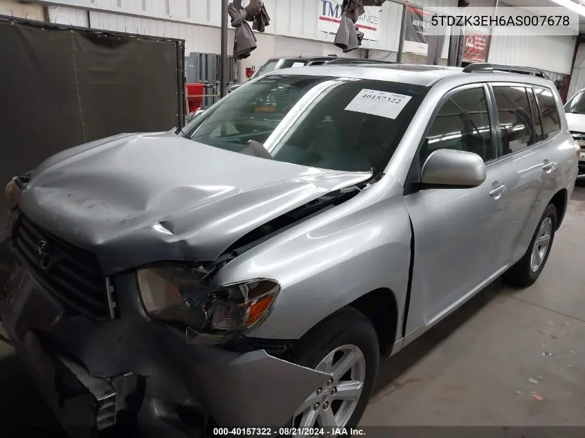 5TDZK3EH6AS007678 2010 Toyota Highlander Base V6