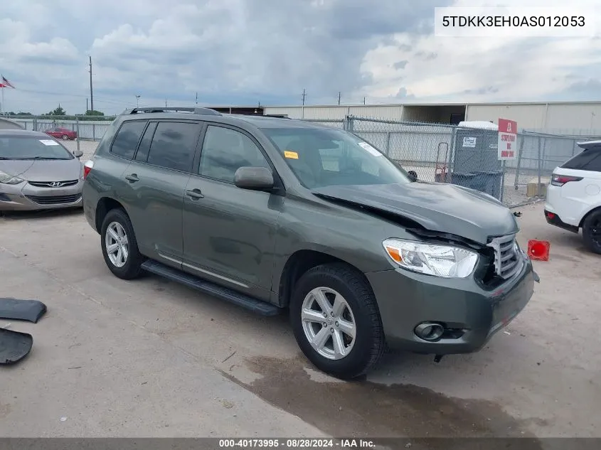 2010 Toyota Highlander Se V6 VIN: 5TDKK3EH0AS012053 Lot: 40173995