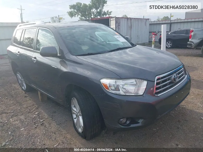 2010 Toyota Highlander Limited V6 VIN: 5TDDK3EH6AS028380 Lot: 40254414