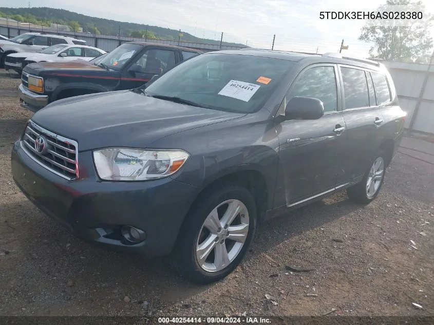 2010 Toyota Highlander Limited V6 VIN: 5TDDK3EH6AS028380 Lot: 40254414