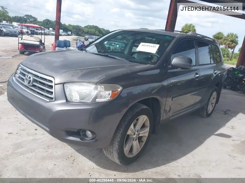 2010 Toyota Highlander Limited V6 VIN: JTEDK3EH7A2154444 Lot: 40295445