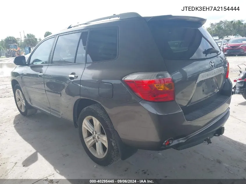 2010 Toyota Highlander Limited V6 VIN: JTEDK3EH7A2154444 Lot: 40295445