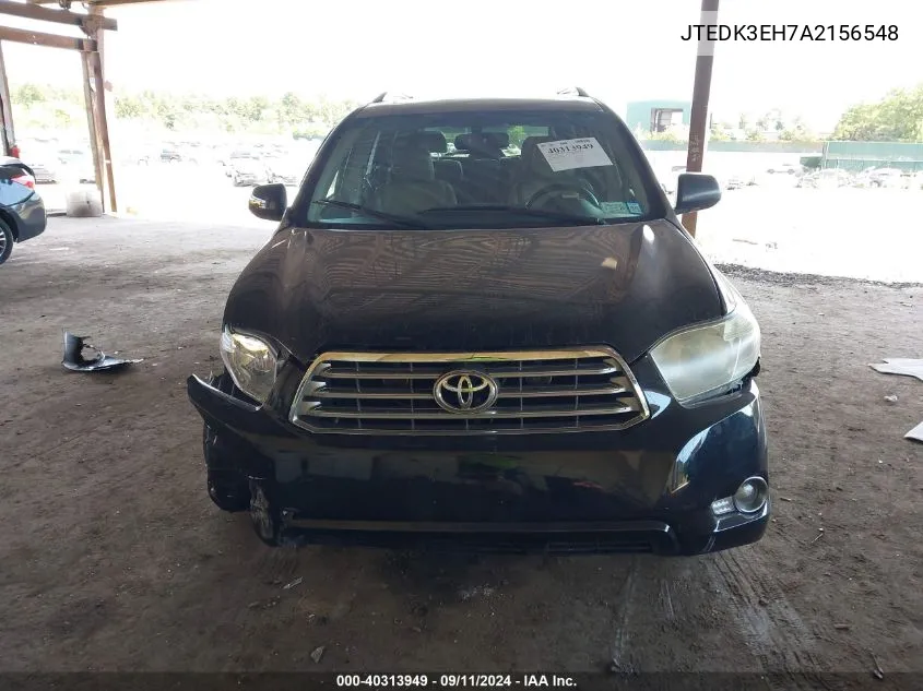 2010 Toyota Highlander Limited VIN: JTEDK3EH7A2156548 Lot: 40313949