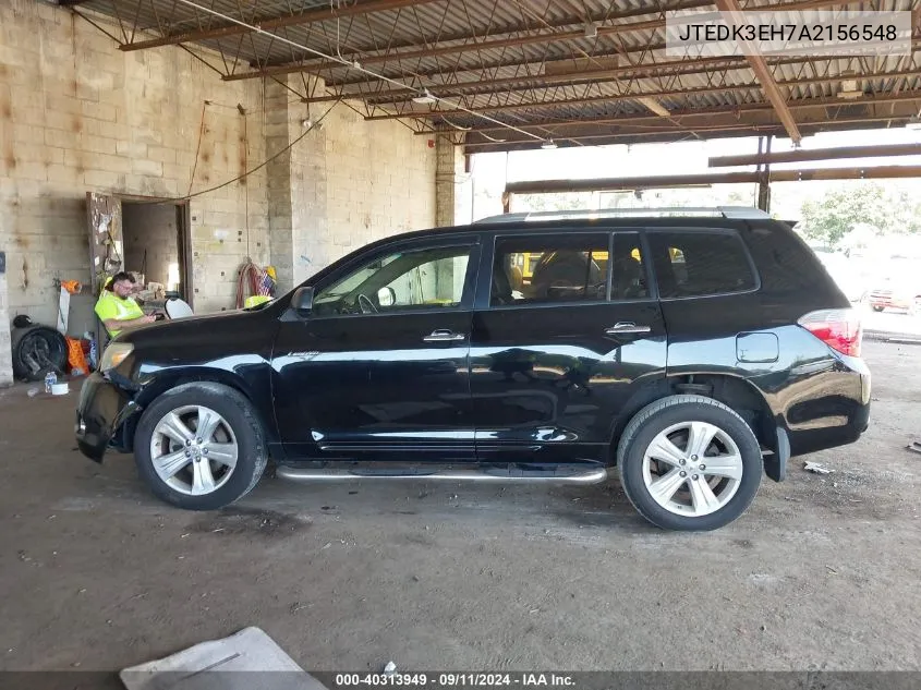 2010 Toyota Highlander Limited VIN: JTEDK3EH7A2156548 Lot: 40313949