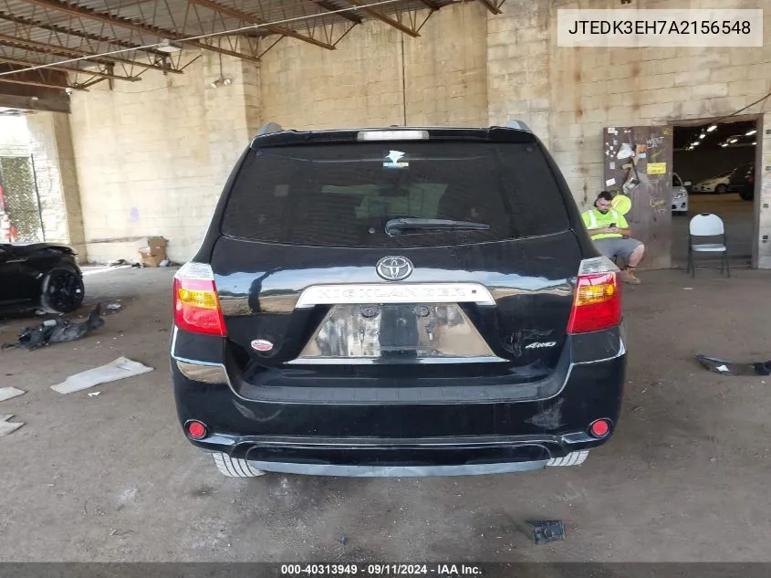 2010 Toyota Highlander Limited VIN: JTEDK3EH7A2156548 Lot: 40313949