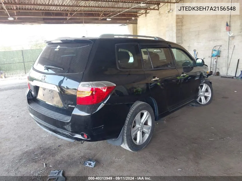 2010 Toyota Highlander Limited VIN: JTEDK3EH7A2156548 Lot: 40313949