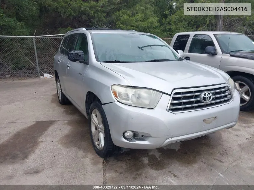 2010 Toyota Highlander Limited V6 VIN: 5TDDK3EH2AS004416 Lot: 40329727