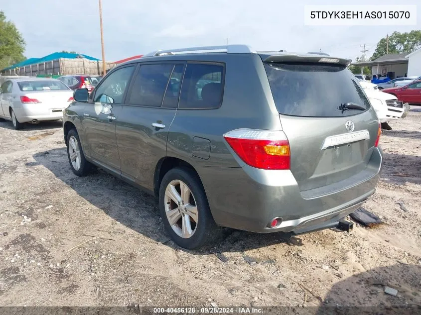 2010 Toyota Highlander Limited V6 VIN: 5TDYK3EH1AS015070 Lot: 40456128