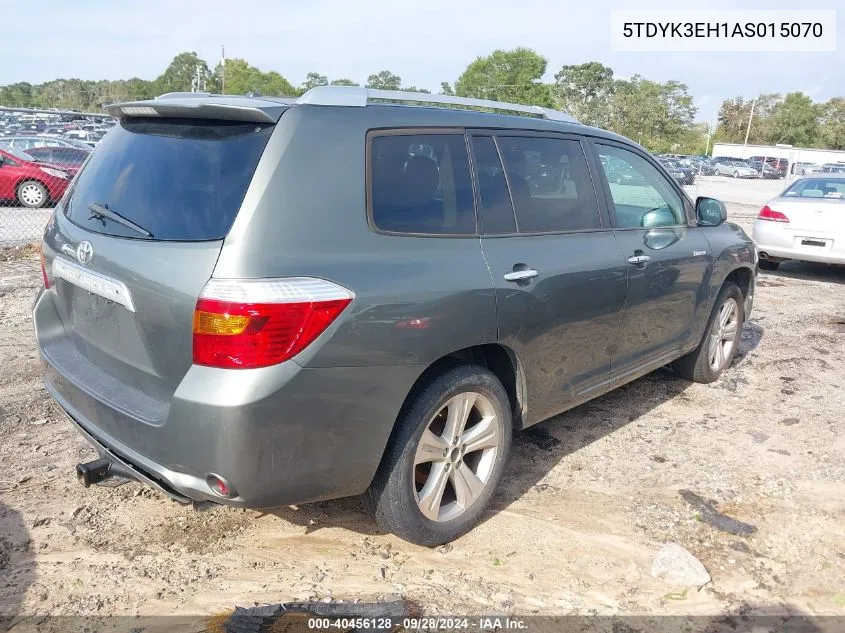 2010 Toyota Highlander Limited V6 VIN: 5TDYK3EH1AS015070 Lot: 40456128