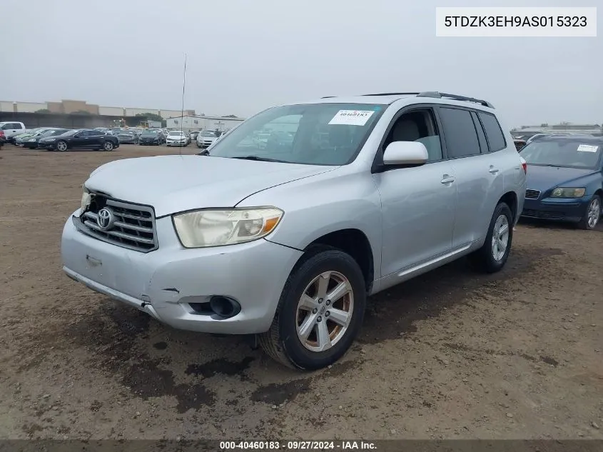 2010 Toyota Highlander Base V6 VIN: 5TDZK3EH9AS015323 Lot: 40460183