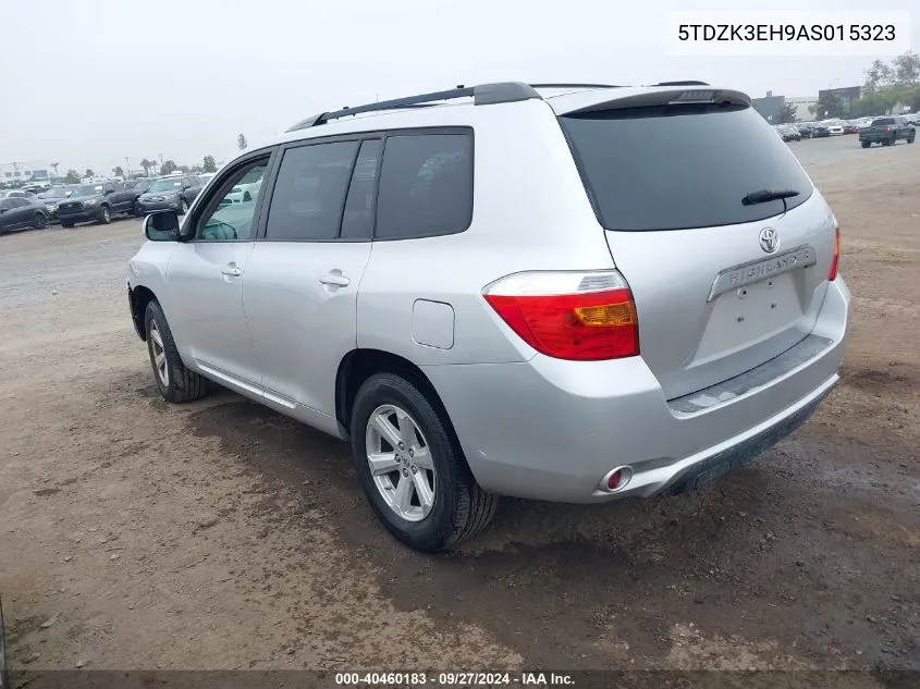 2010 Toyota Highlander Base V6 VIN: 5TDZK3EH9AS015323 Lot: 40460183