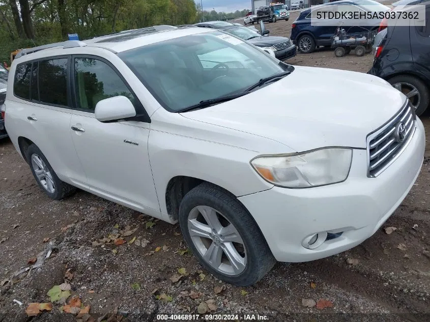 5TDDK3EH5AS037362 2010 Toyota Highlander Limited V6