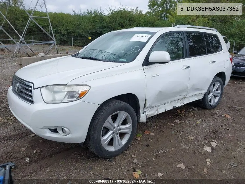 5TDDK3EH5AS037362 2010 Toyota Highlander Limited V6