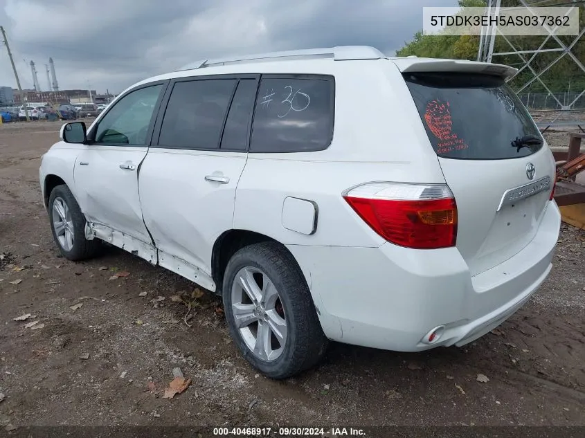 5TDDK3EH5AS037362 2010 Toyota Highlander Limited V6